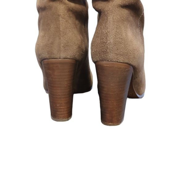 Coach Trudie Patchwork Suede Knee High Heeled Boots Size 8 - Picture 6 of 11